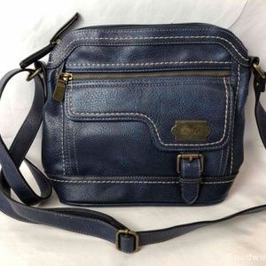 B.O.C. Crossbody Pepple Leather Bag Stitch Trim